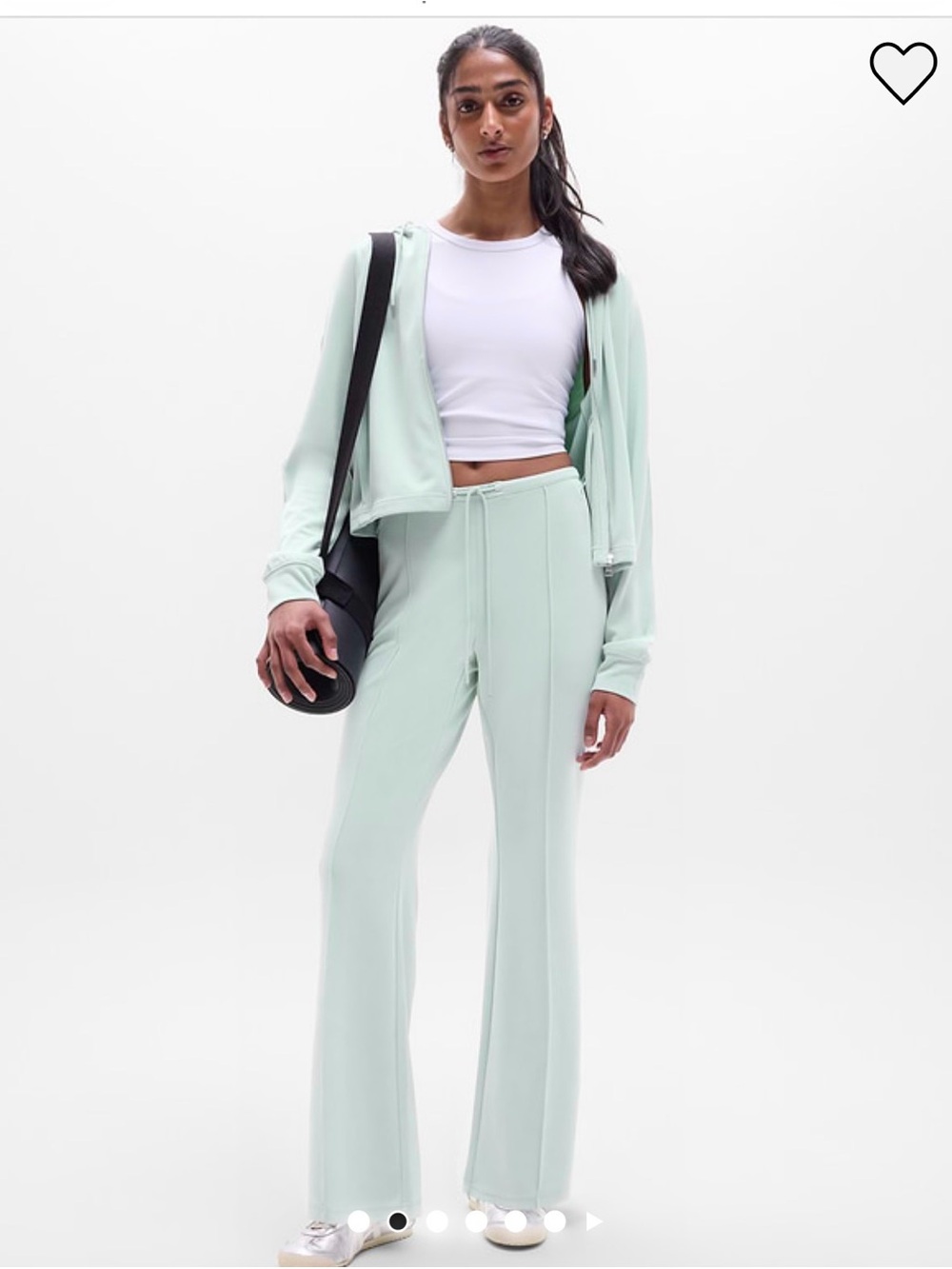 Athleta Seasoft Pintuck Mid Rise Flare Pant